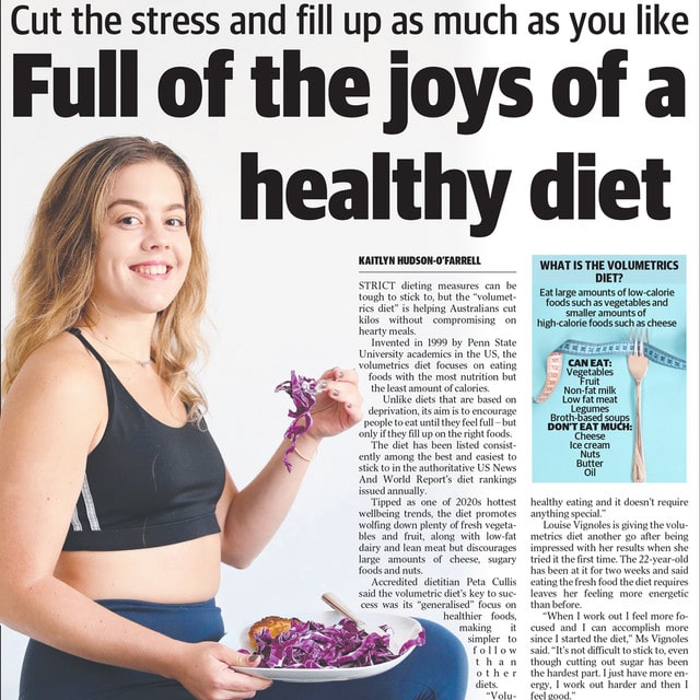 Peta Cullis on the Volumetrics Diet [Daily Telegraph]